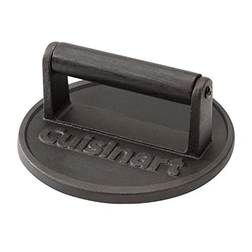 Eco-Friendly Cuisinart 6.5" Cast Iron Smashed Burger Press, Round Flat Edge Kit