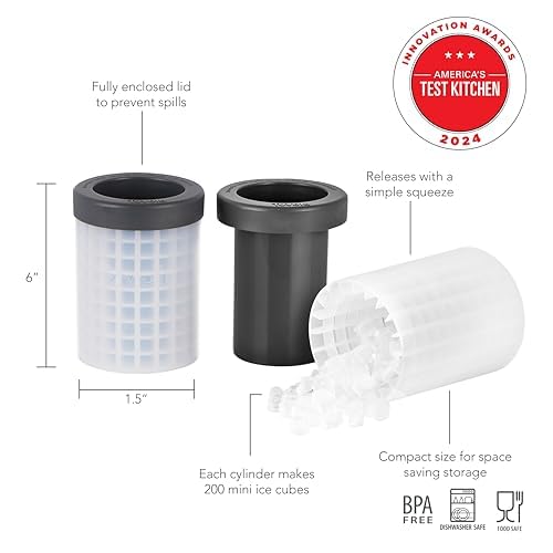 upgraded Tovolo Mini Ice Cylinder- Squeeze & Release- Set Collection