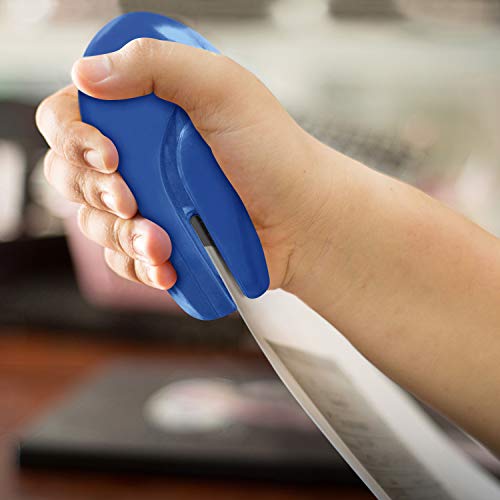 Smart Home Plus Paper Clinch Compact Staple-Free Stapler, Blue