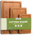Classic 3-Piece Set Bamboo Cutting Board for Kitchen Set