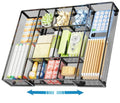 Minimalist Marbrasse Expandable Desk Drawer Organizer, Mesh Drawer Organizer Essentials