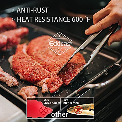 Minimalist Tongs For Cooking - Heat Resistant 600 Degrees Stainless Steel